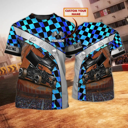 3D Dirt Racing T Shirt, Racing Shirt For Men And Women, Dirt Track Racing Shirt, Gift For Racer TO0796