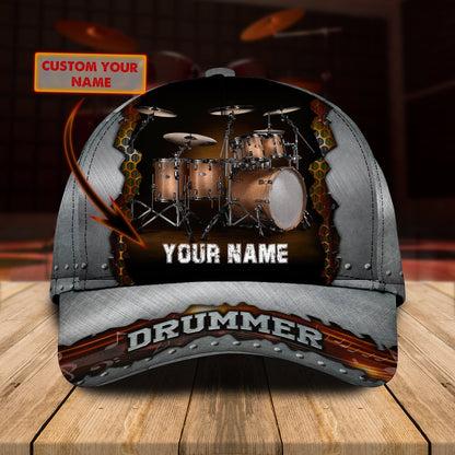 3D Classic Cap Personalized Name Cap Drum 01 Tendpins CA0643