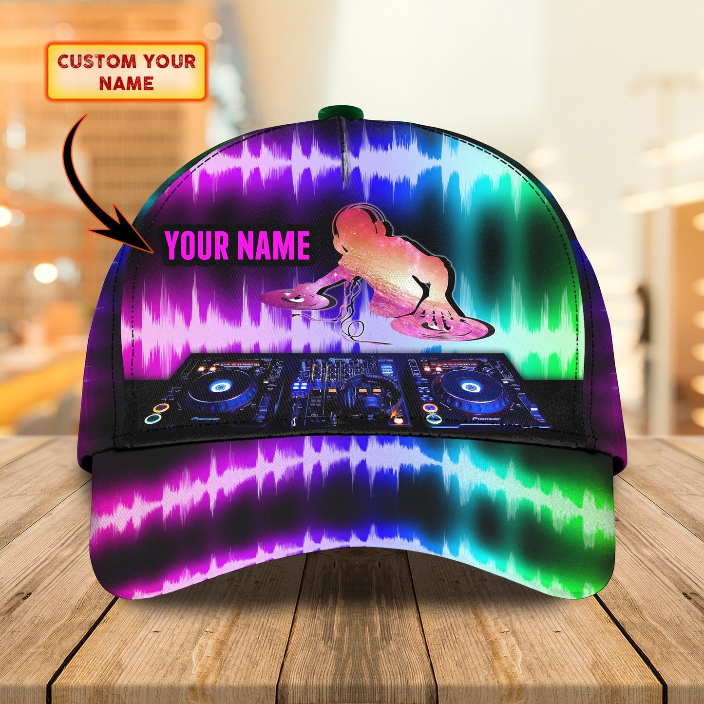 3D Classic Cap Dj Dj Personalized Name Cap Tendpins CA0892