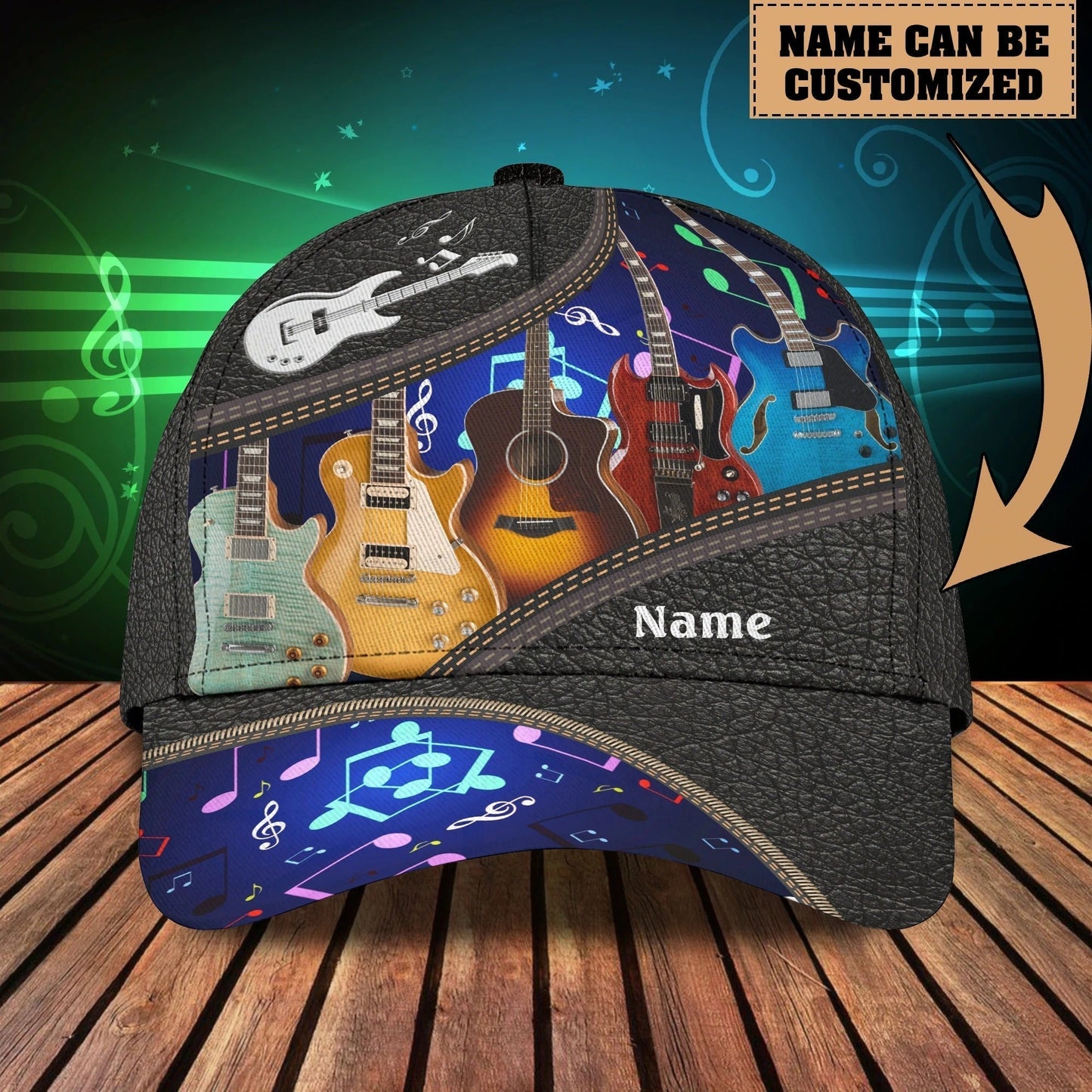 Custom Name Baseball Guitar Cap Hat, I Play Guitar And I Forget Things 3D Cap For Musican Guitarist Cap CO0438