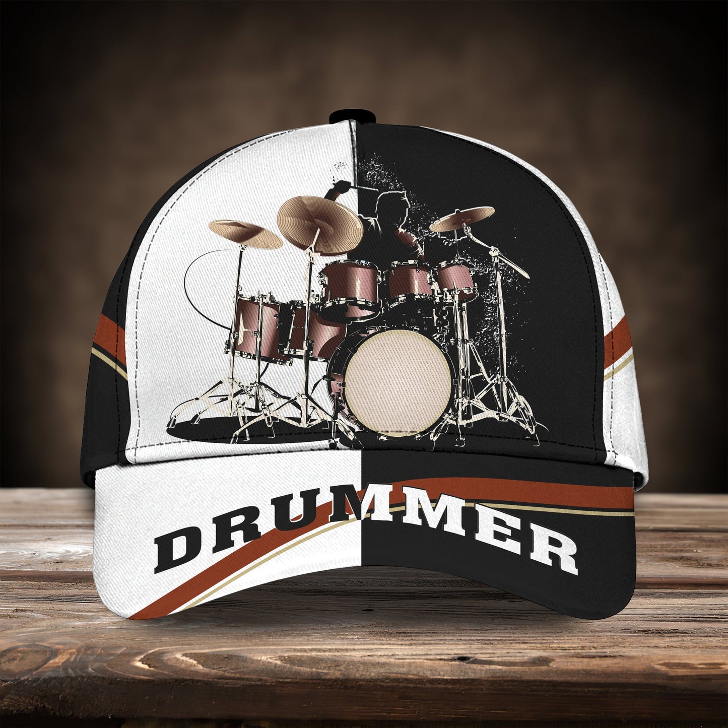 3D Classic Cap Drum 01 Personalized Name Cap Tendpins CA0642