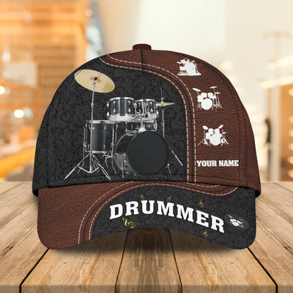 3D Classic Cap Drum Lovers 010 Personalized Name Cap Tendpins CA0739