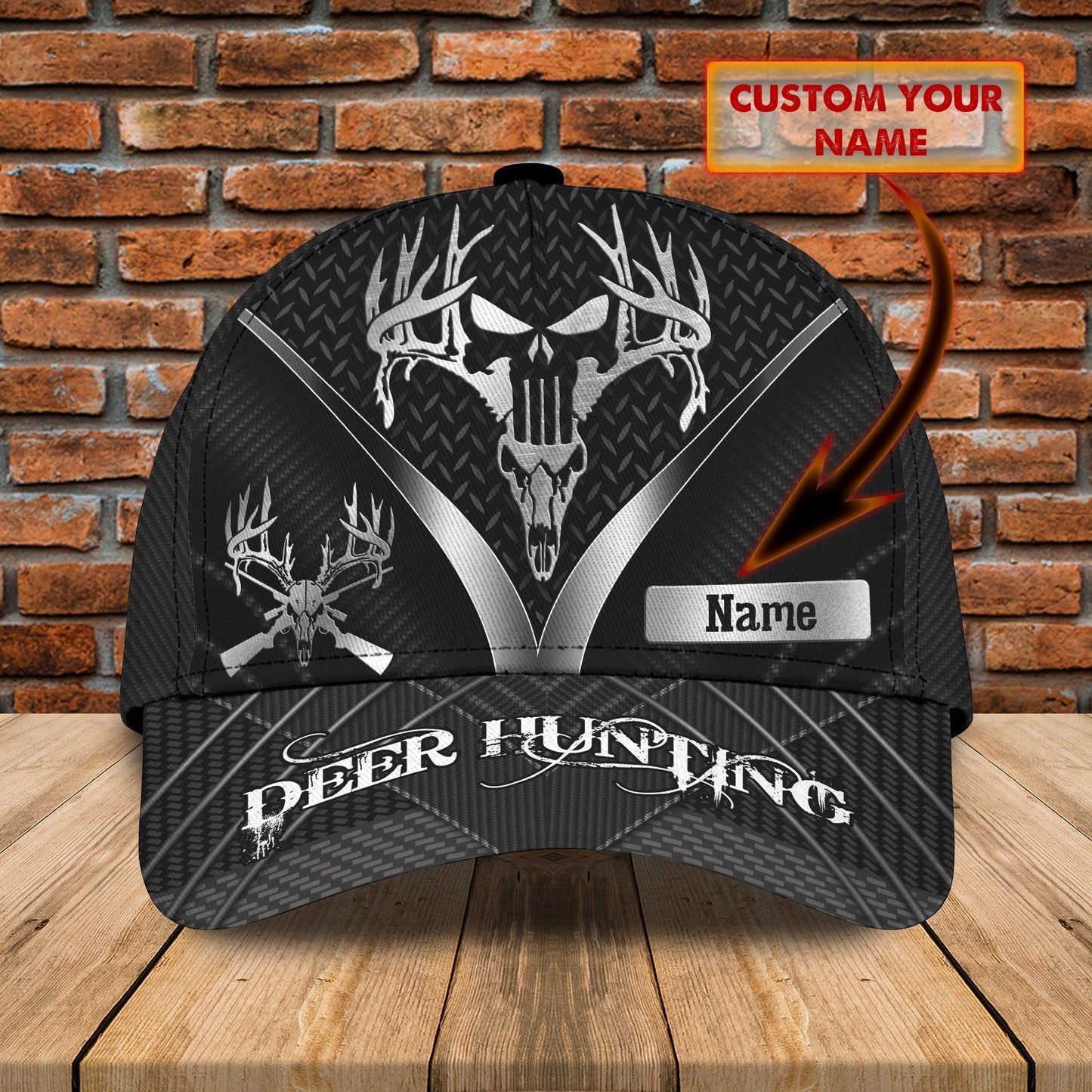 3D Classic Cap Deer Hunting Personalized Name Cap 029 Tendpins CA0995