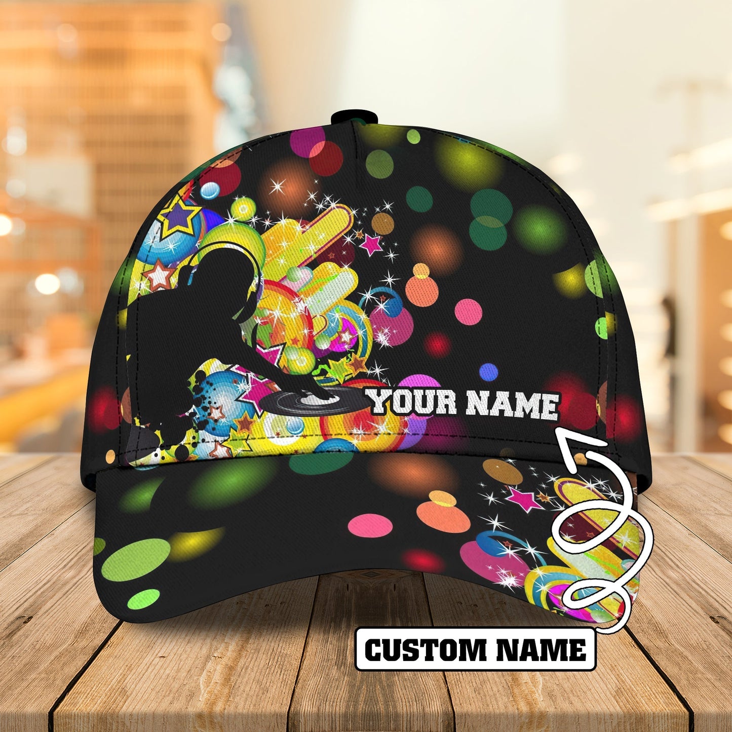 3D Classic Cap Dj 02 Personalized Name Cap Tendpins CA0726