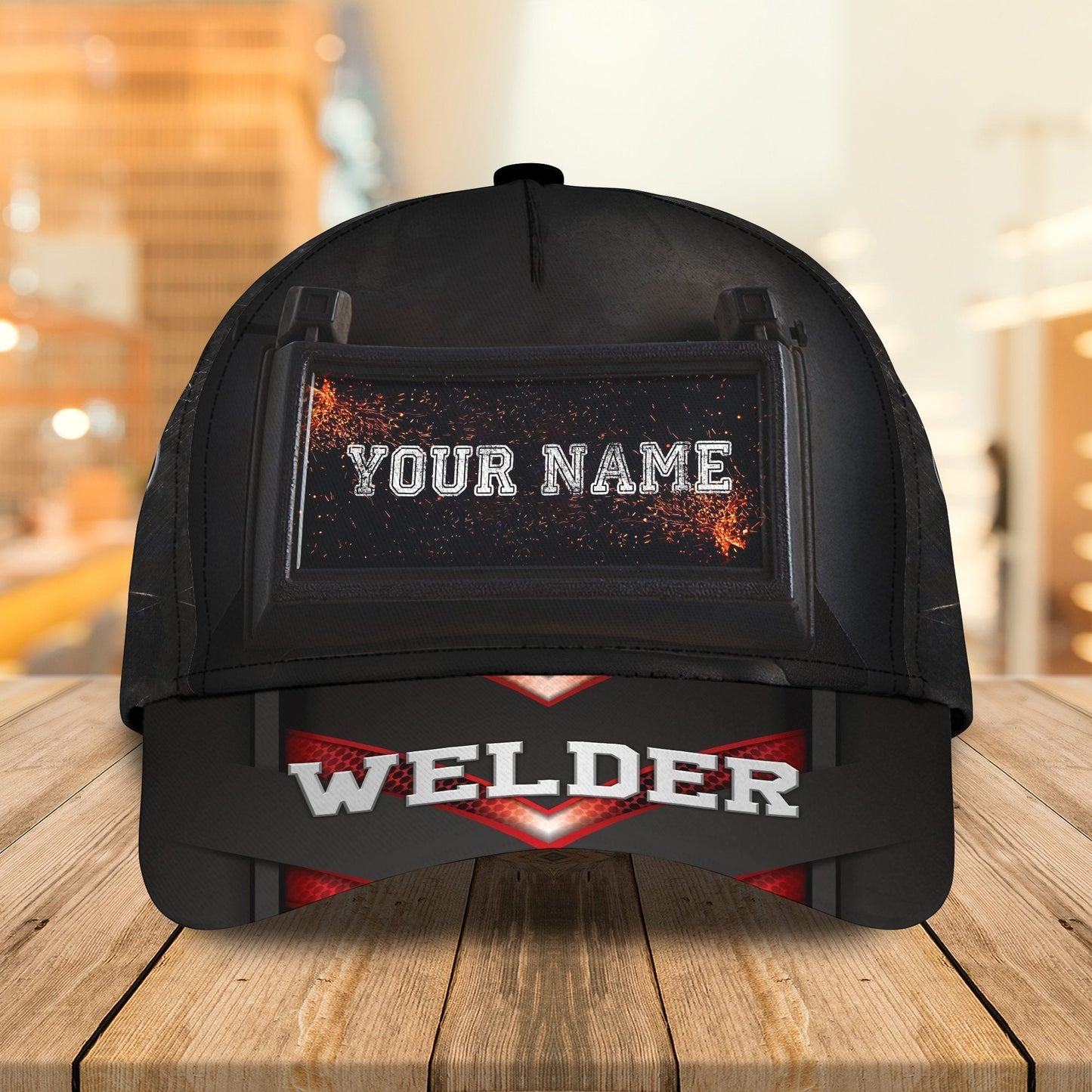 3D Classic Cap Welder Personalized Name Cap Tendpins CA1852