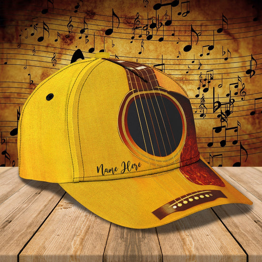 3D Classic Cap Love Guitar Personalized Name Cap Tendpins CA2356