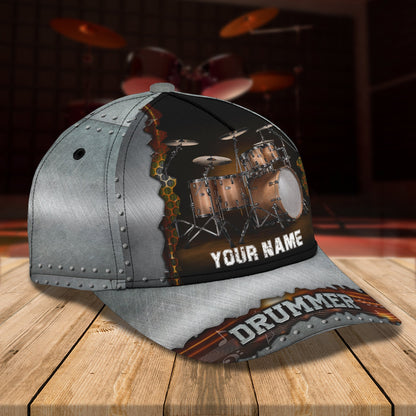 3D Classic Cap Personalized Name Cap Drum 01 Tendpins CA0643