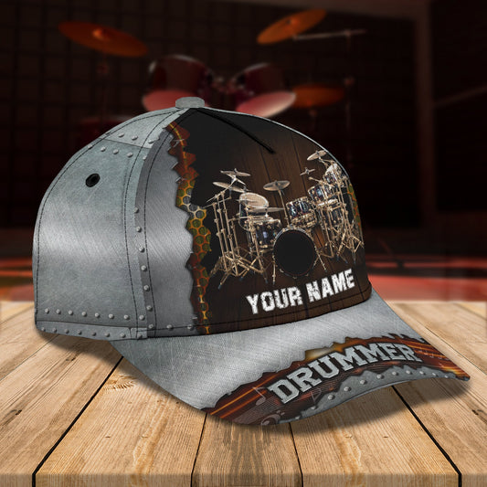 3D Classic Cap Personalized Name Cap Drum 02 Tendpins CA0758