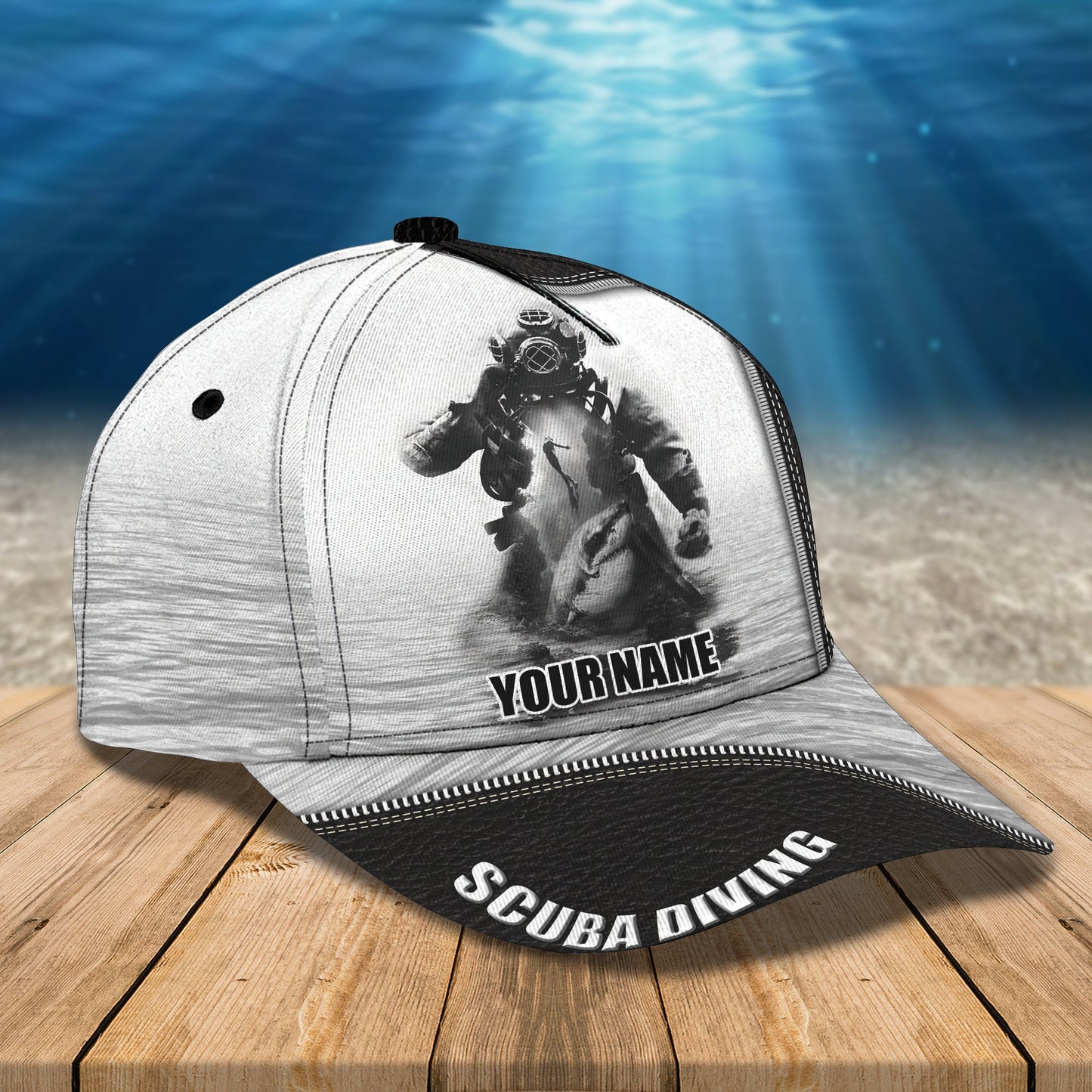 3D Classic Cap Scuba Diving Personalized Classic Cap 01 Tendpins CA0753