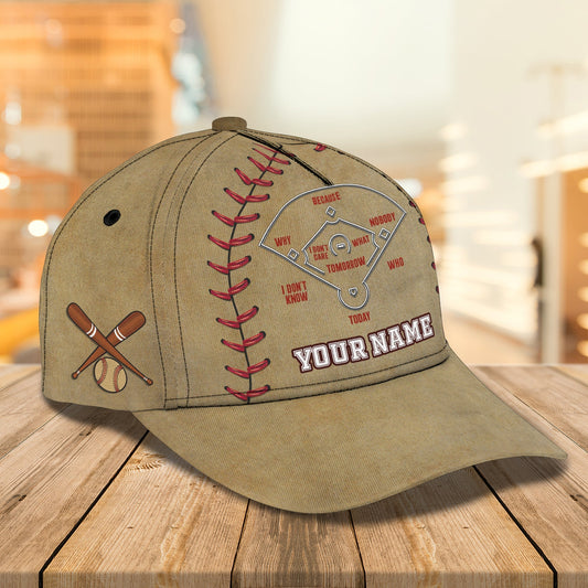 3D Classic Cap Baseball 02 Personalized Name Cap Tendpins CA0620