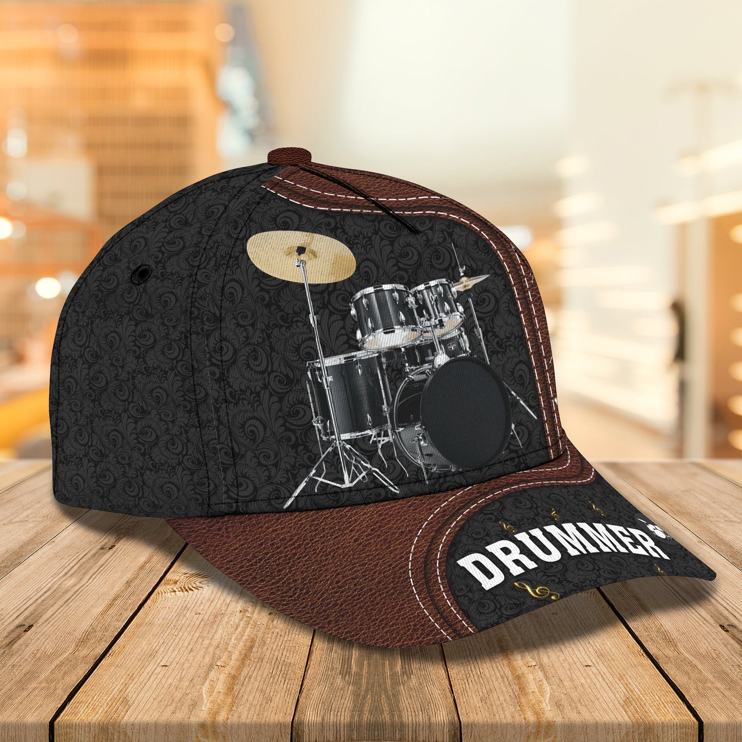 3D Classic Cap Drum Lovers 010 Personalized Name Cap Tendpins CA0739