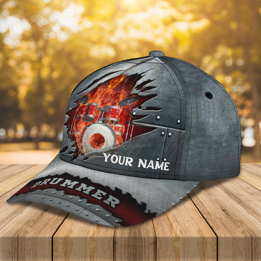 3D Classic Cap Drum Personalized Name Cap 143 Tendpins CA0876