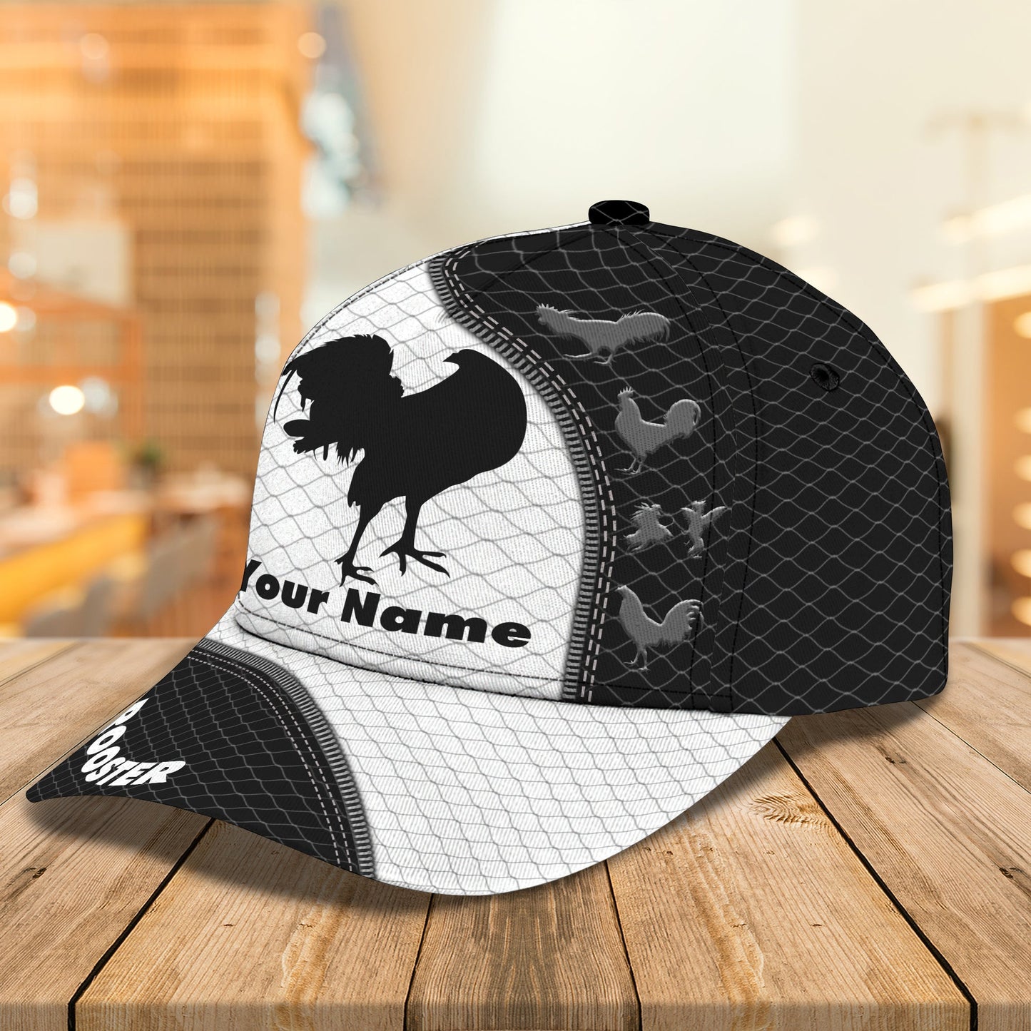 3D Classic Cap Rooster Personalized Name Cap Tendpins CA0653