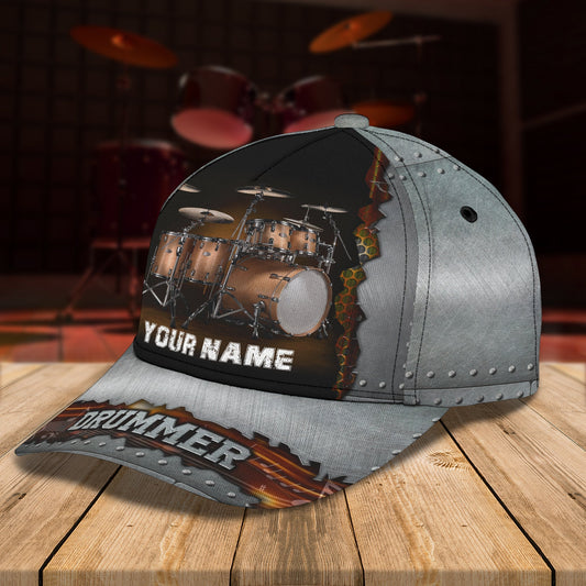 3D Classic Cap Personalized Name Cap Drum 01 Tendpins CA0643