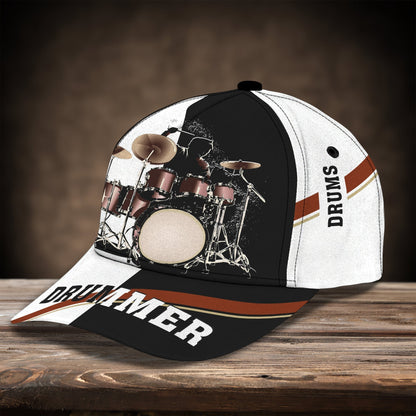 3D Classic Cap Drum 01 Personalized Name Cap Tendpins CA0642