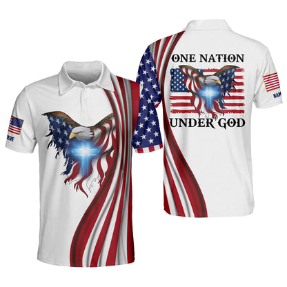 One Nation Under God Eagle Polo Shirt EG0001