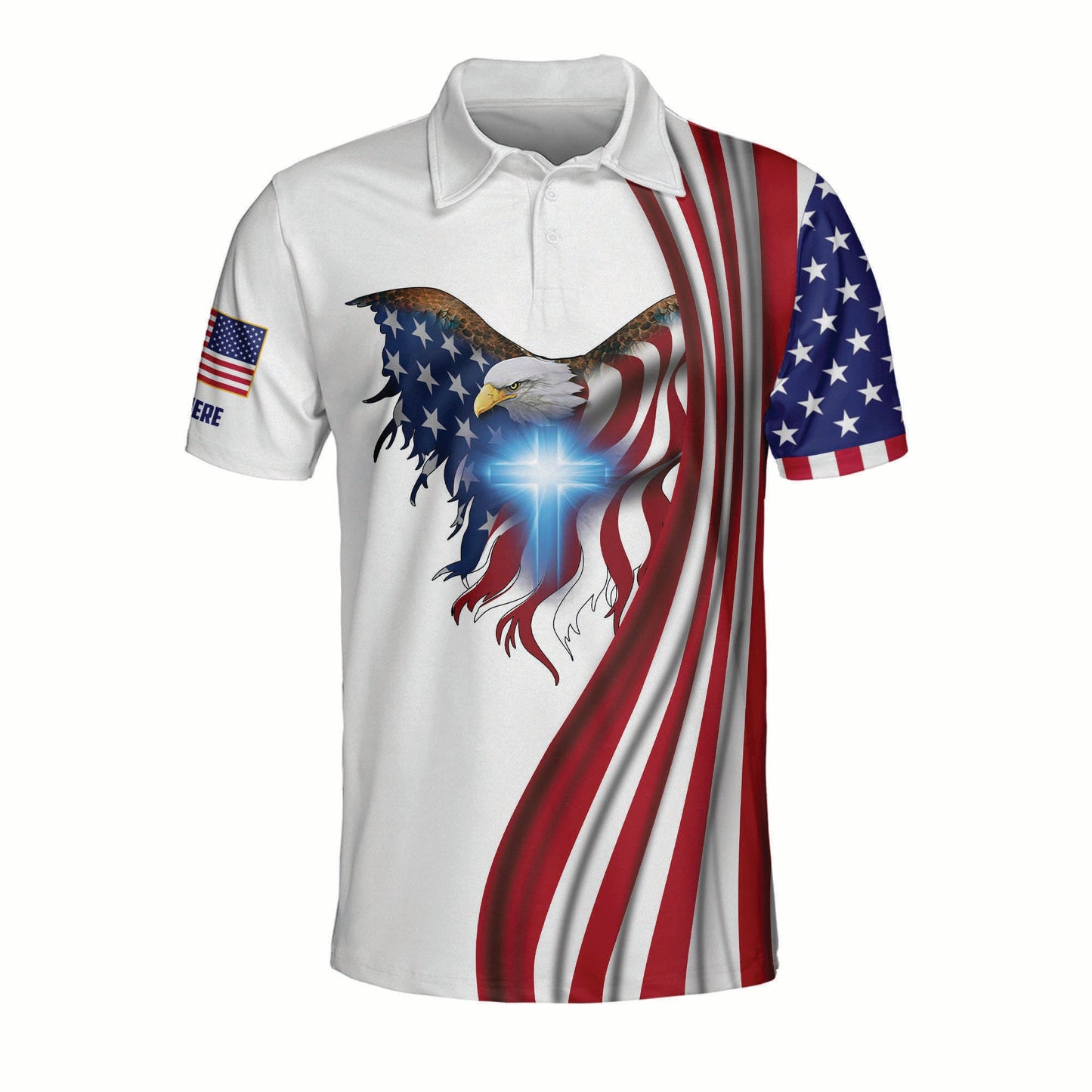 One Nation Under God Eagle Polo Shirt EG0001