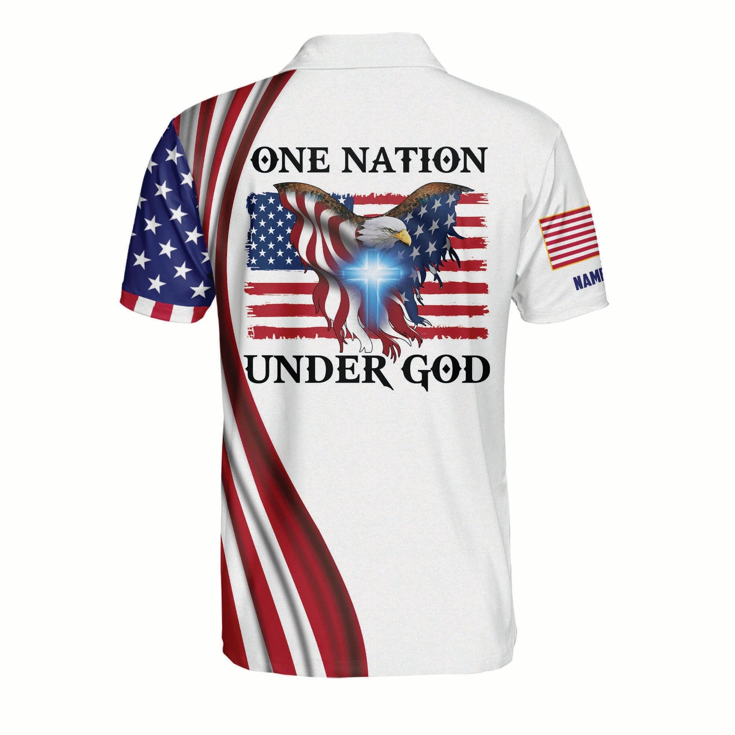 One Nation Under God Eagle Polo Shirt EG0001