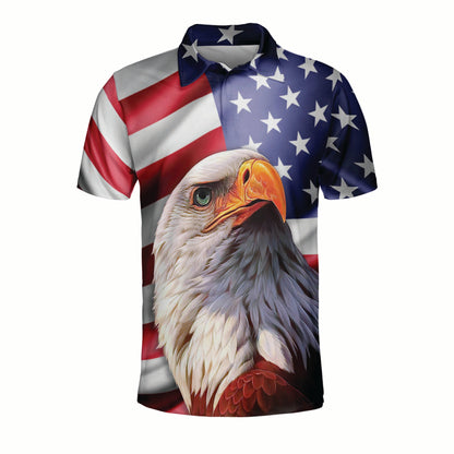 Patriotic American Design With Eagle Polo Shirt EG0003