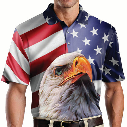 Patriotic American Design With Eagle Polo Shirt EG0003