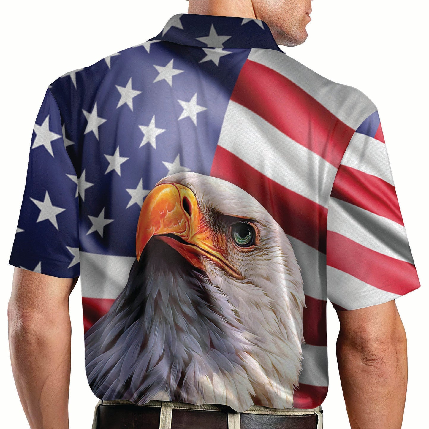 Patriotic American Design With Eagle Polo Shirt EG0003