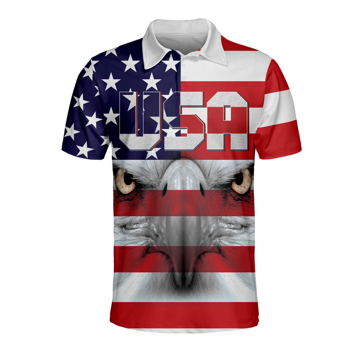 US Flag Colors Patriotic Polo Shirt EG0010