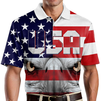 US Flag Colors Patriotic Polo Shirt EG0010