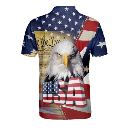 American Flag Patriotic Polo Shirt EG0007