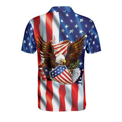 Flag American Eagle 4th Of July Patriotic Polo Shirt EG0015