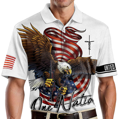 One Nation Under God Eagle Polo Shirt EG0016