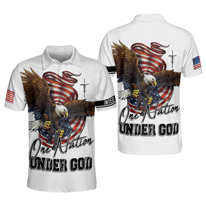 One Nation Under God Eagle Polo Shirt EG0016