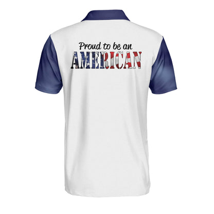 Proud To Be An American US Flag With Eagle Patriotic Polo Shirt EG0008