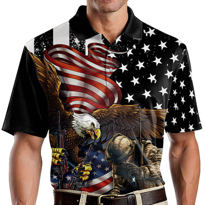 I Am Grumpy Veteran American Eagle Polo Shirt EG0014