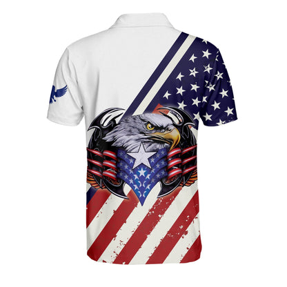 Eagle US Flag PatrioticPolo Shirt EG0004