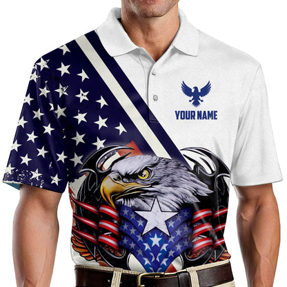 Eagle US Flag PatrioticPolo Shirt EG0004