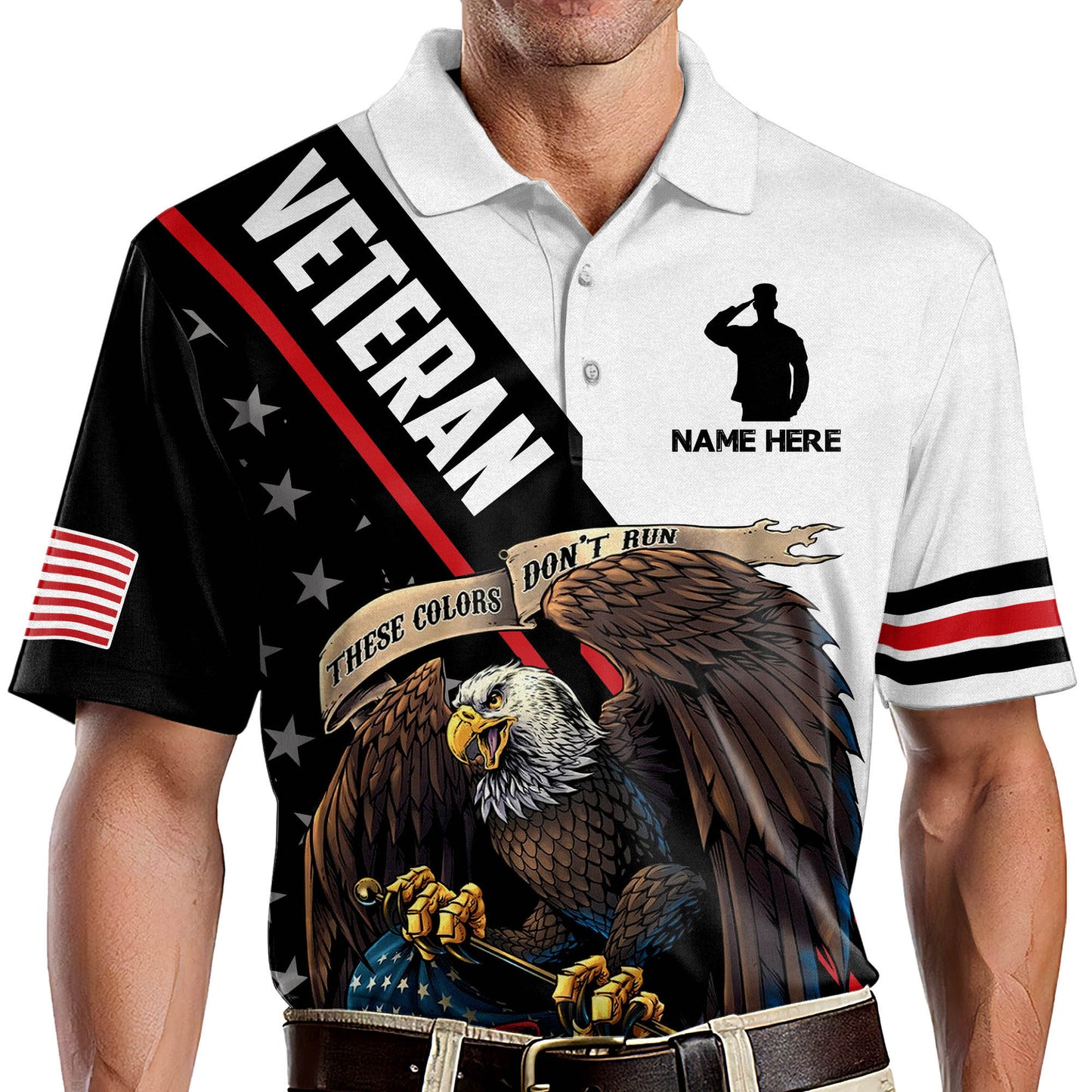 Military Veteran American Eagle Polo Shirt EG0019