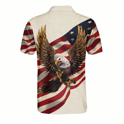 American Flag Patriotic Eagle Polo Shirt EG0005