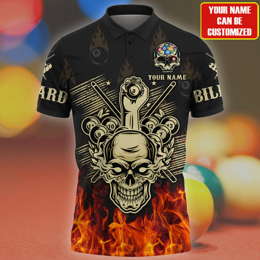 Tendpins 3D All Over Print Skull Billiard Personalized Shirt BIA0096