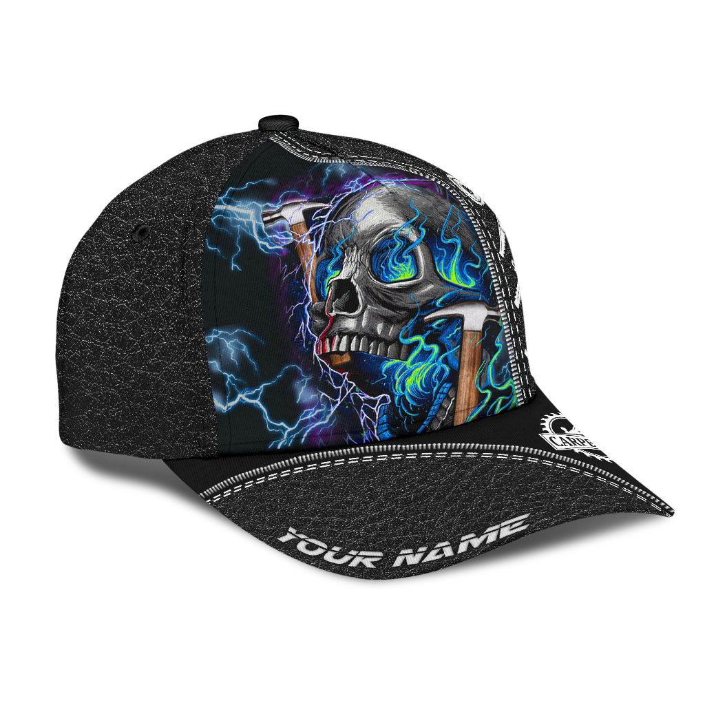 Personalized Name Carpenter Classic Cap Skull Carpenter Baseball Cap Hat CO0160