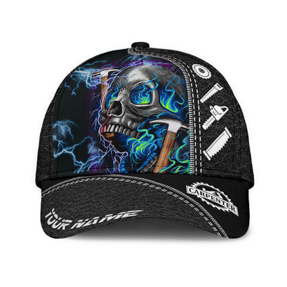 Personalized Name Carpenter Classic Cap Skull Carpenter Baseball Cap Hat CO0160