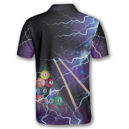 Billiard Pool Balls Thunder Lighting Custom Billiard Shirts for Men, Perfect Gift for Billiard Player SO1387