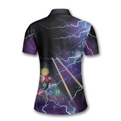 Tendpins Billiard Thunder Lightning for Women Personalized Name Shirt BIA0124