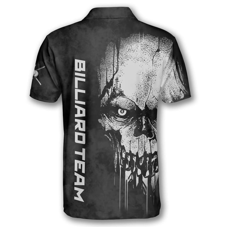 Skull Smoke Custom Billiard Shirts for Men, Custom Billiard Shirts for Team, Billiard Polo Shirts SO0665