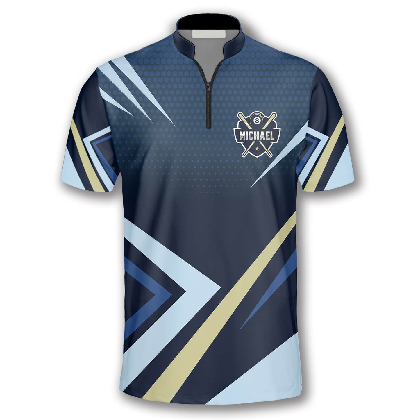 3D All Over Print Blue Sports Style Label Custom Billiard Jerseys for Men, Best Shirt for Billiard Player SO0664