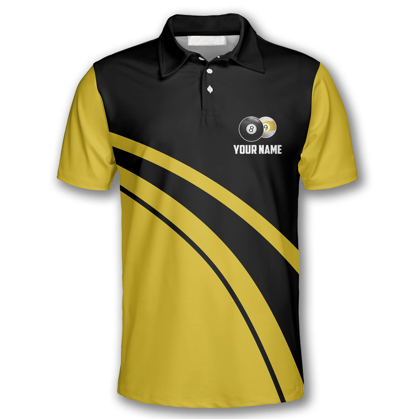 Billiard I'm Bipooler I Playing 8 and 9 Ball Yellow Black Custom Billiard Shirts for Men, Funny Billiard Shirt SO1383