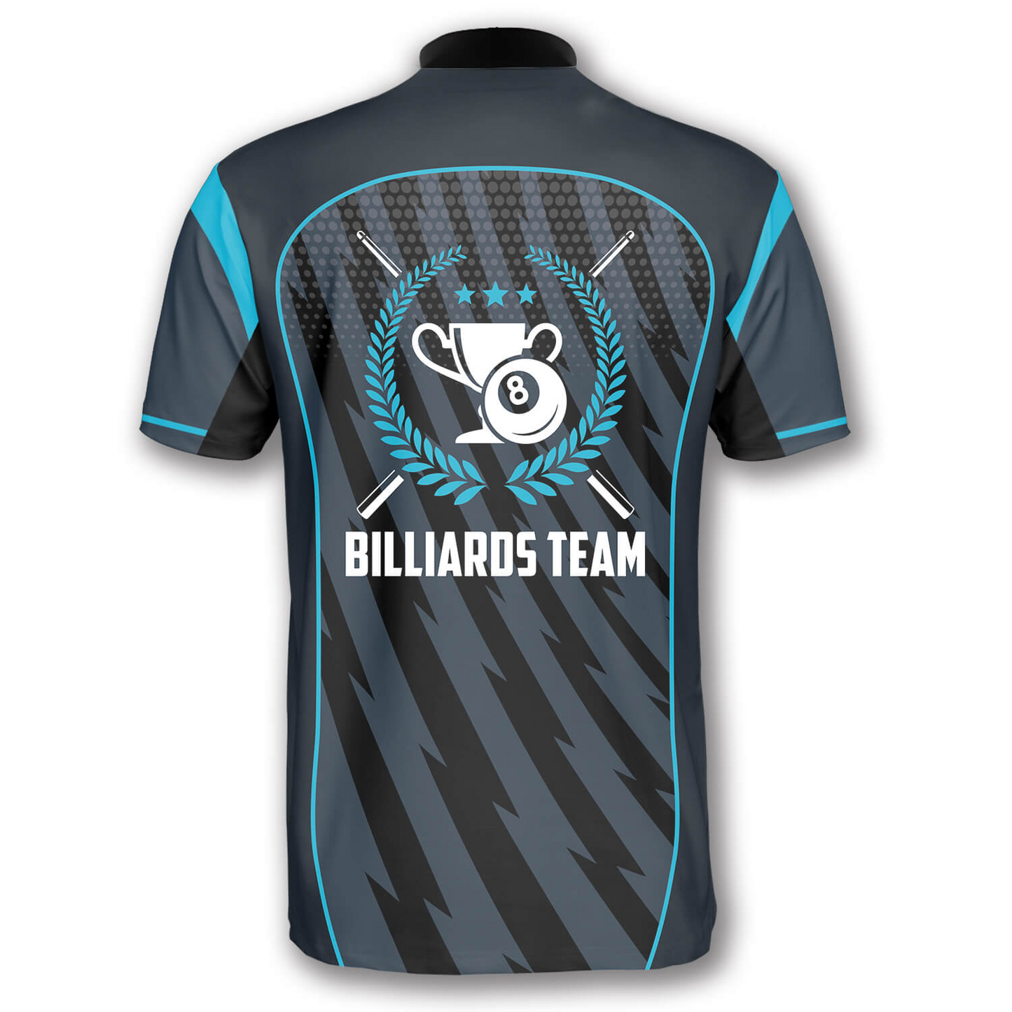 Blue Grey Sports Style Custom Billiard Jerseys for Men, Uniform for Team Billiard SO0754