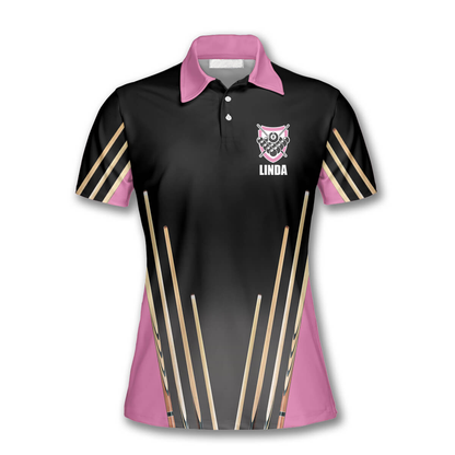 Black and Pink Billiards I’m Here to Break Your Balls Custom Billiard Shirts for Women SO0886