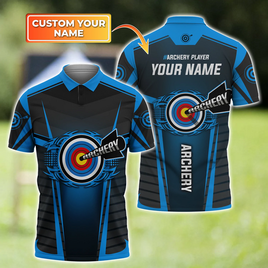 Personalized Archery Shirt Polo All Over Print For Men, Women, Archery Shirt, Birthday Gift for Archery Player AO0006