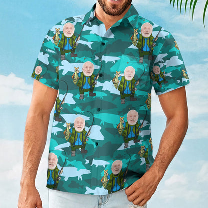 Fishing Man - Personalized Photo Hawaiian Shirt HA0015