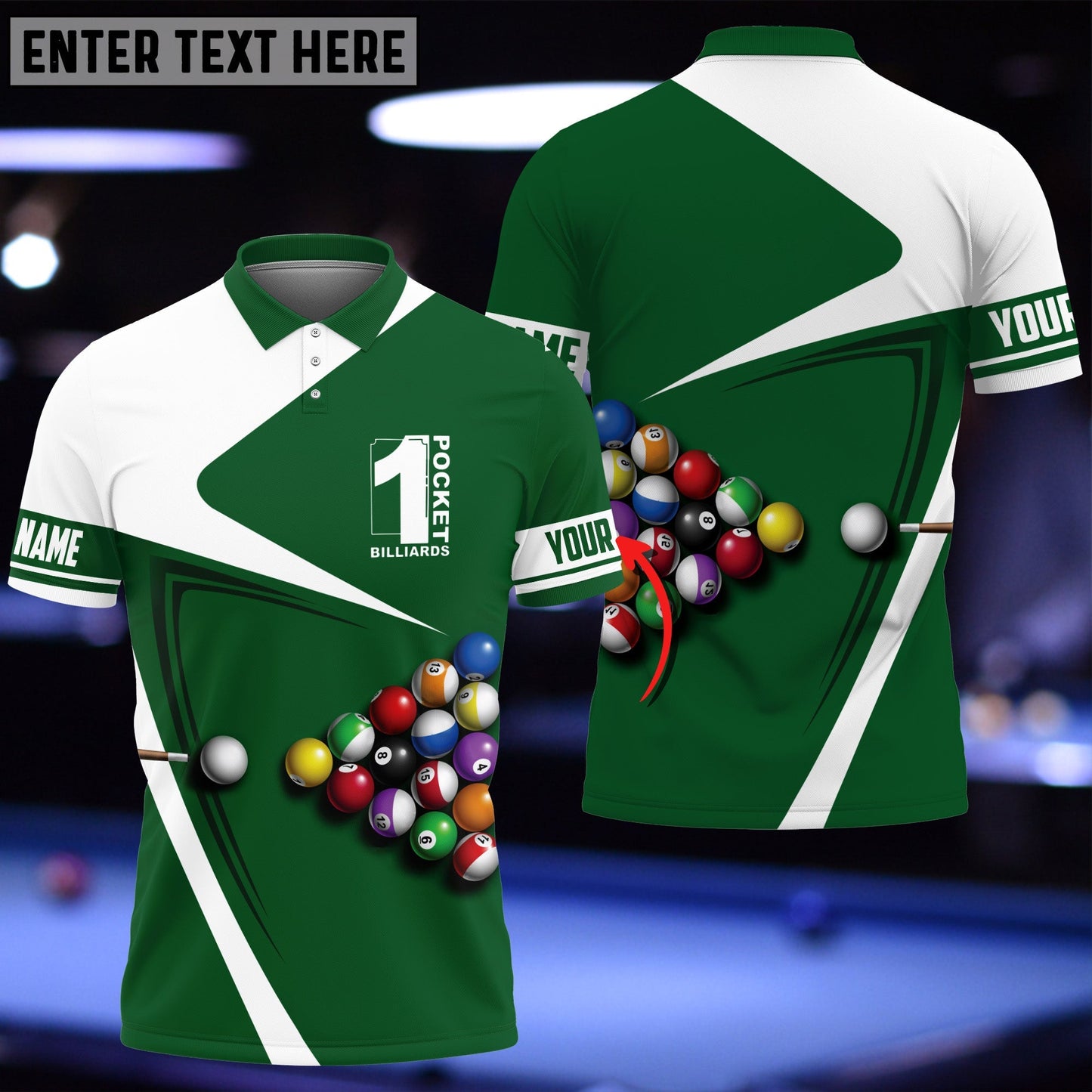 Tendpins One Pocket Billiards Personalized Unisex Shirt BIA0723